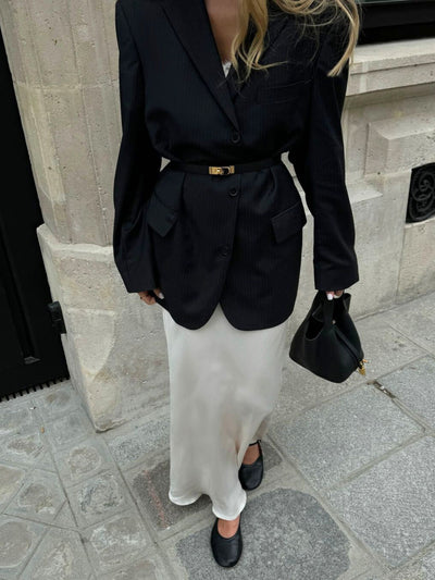 Aurélie | Élégant sac seau à fermoir doré