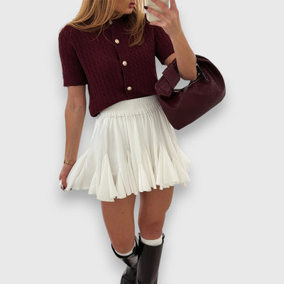 Élodie – Cardigan court à boutons