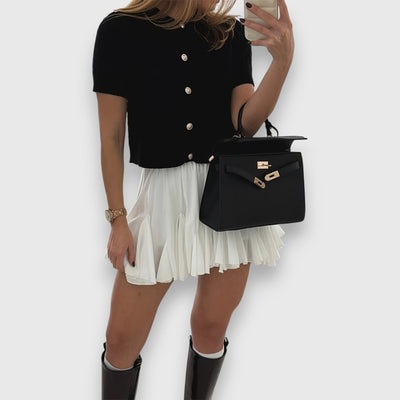 Élodie – Cardigan court à boutons