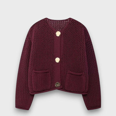 Zoé – Cardigan bordeaux