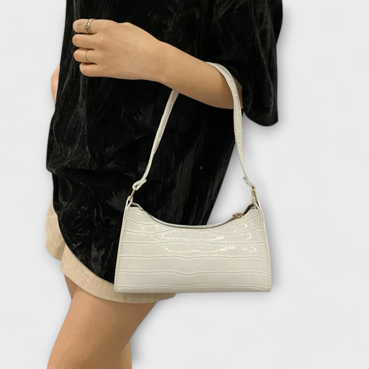 Romane - Sac en cuir brillant