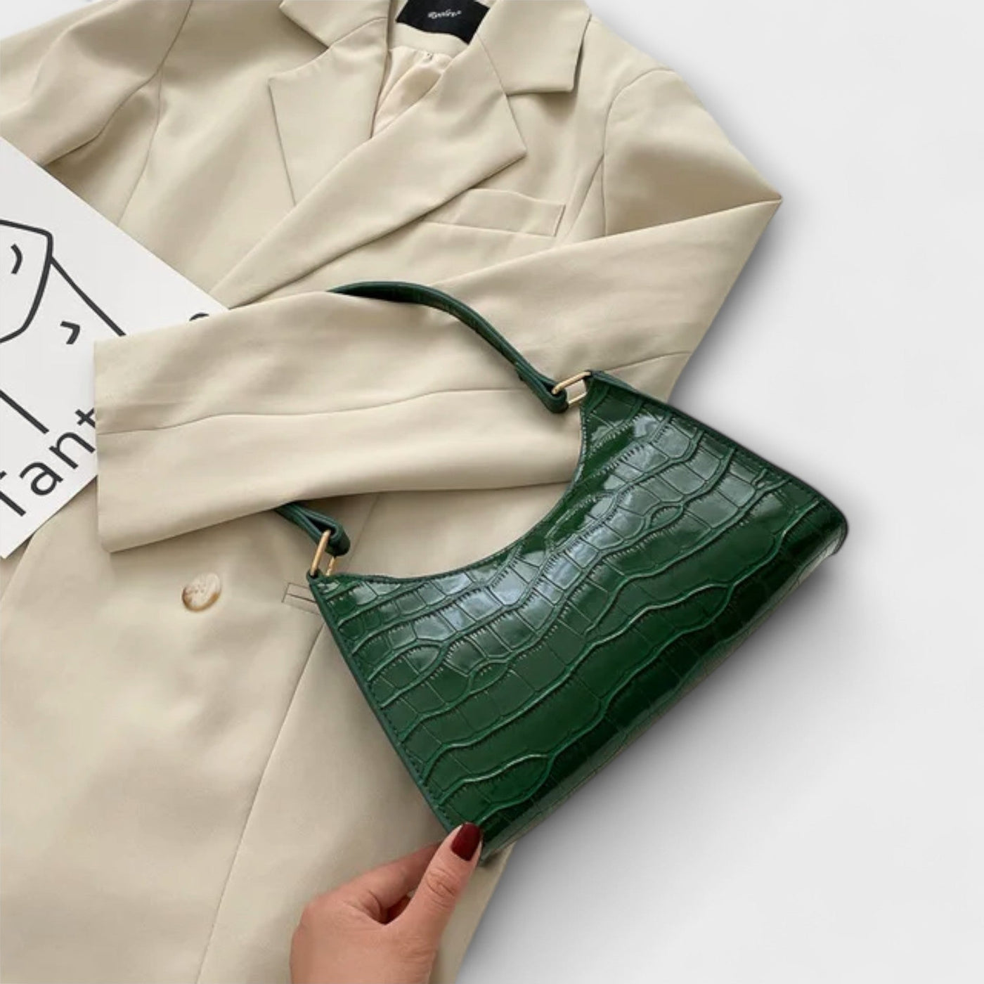 Romane - Sac en cuir brillant