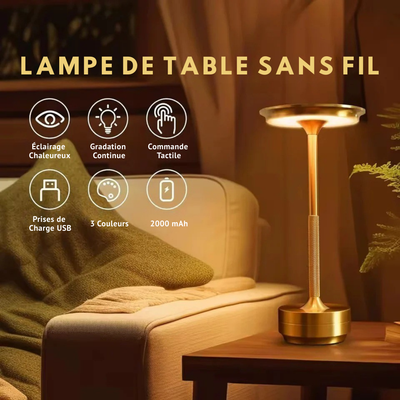 Feng shui Lampe LED Sans Fil en Aluminium – L’Élégance des Hôtels de Luxe, Chez Vous