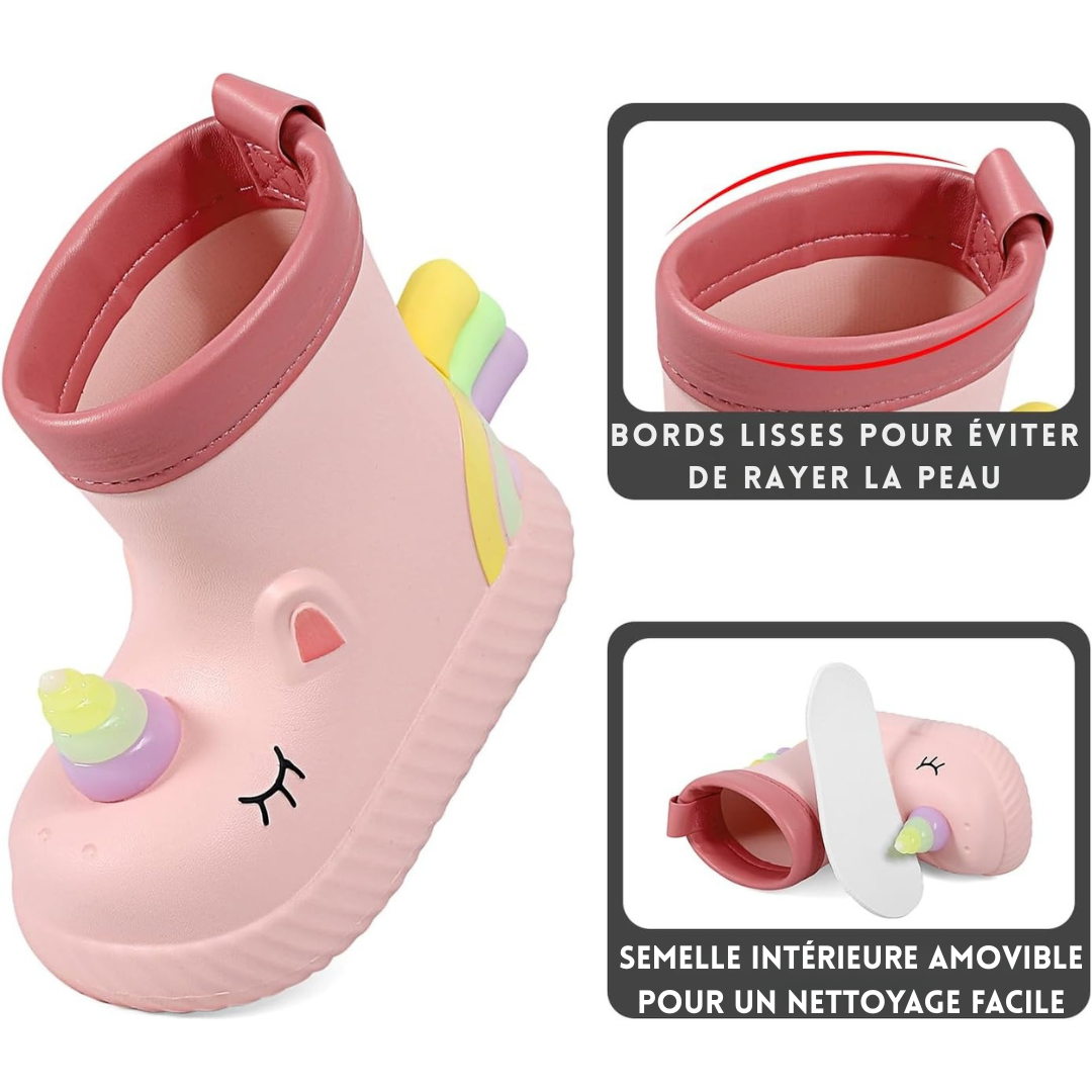Bottes de Pluie Enfant Licorne