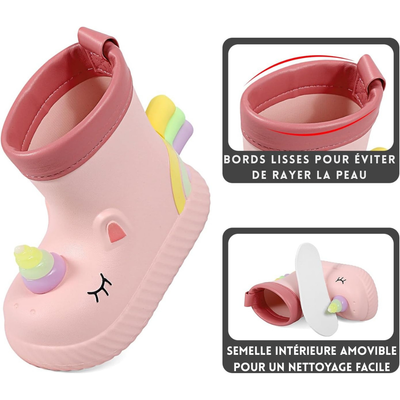 Bottes de Pluie Enfant Licorne