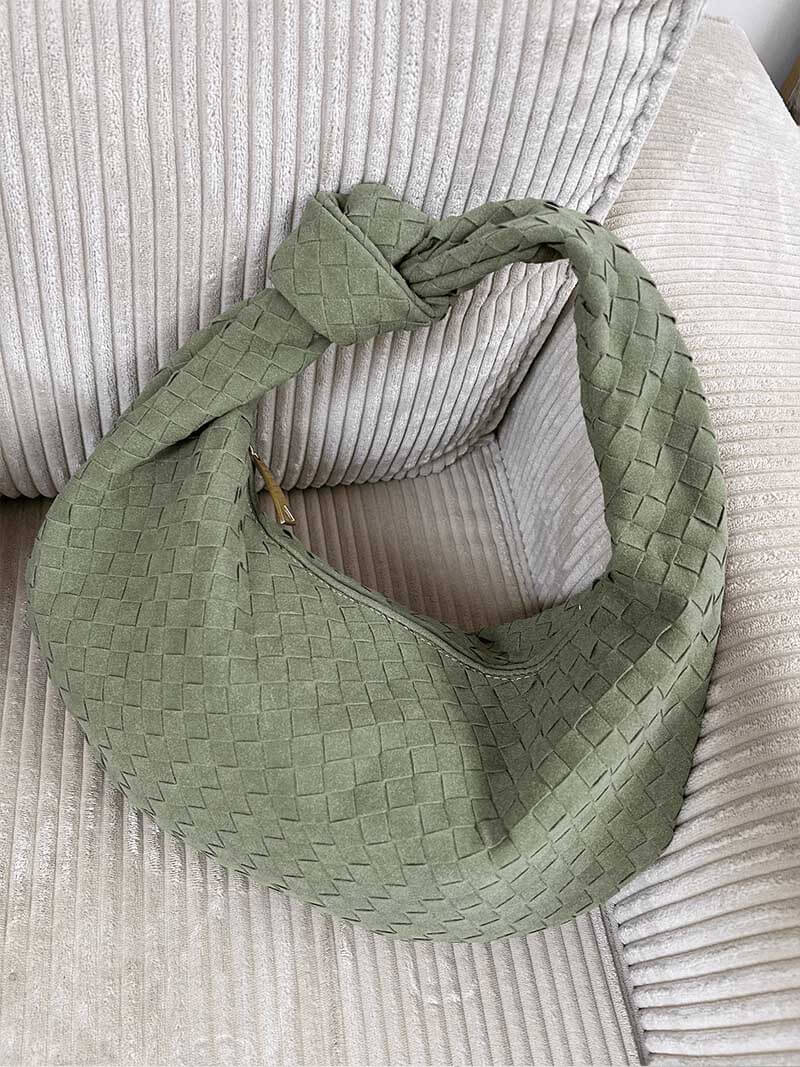 Sac tressé en daim moyen