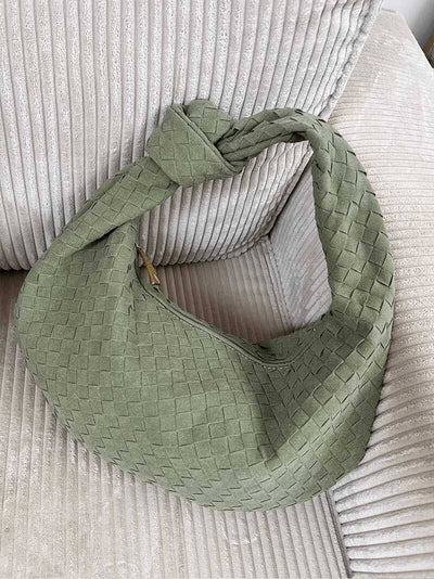 Sac tressé en daim moyen