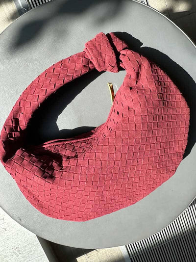 Sac tressé en daim moyen