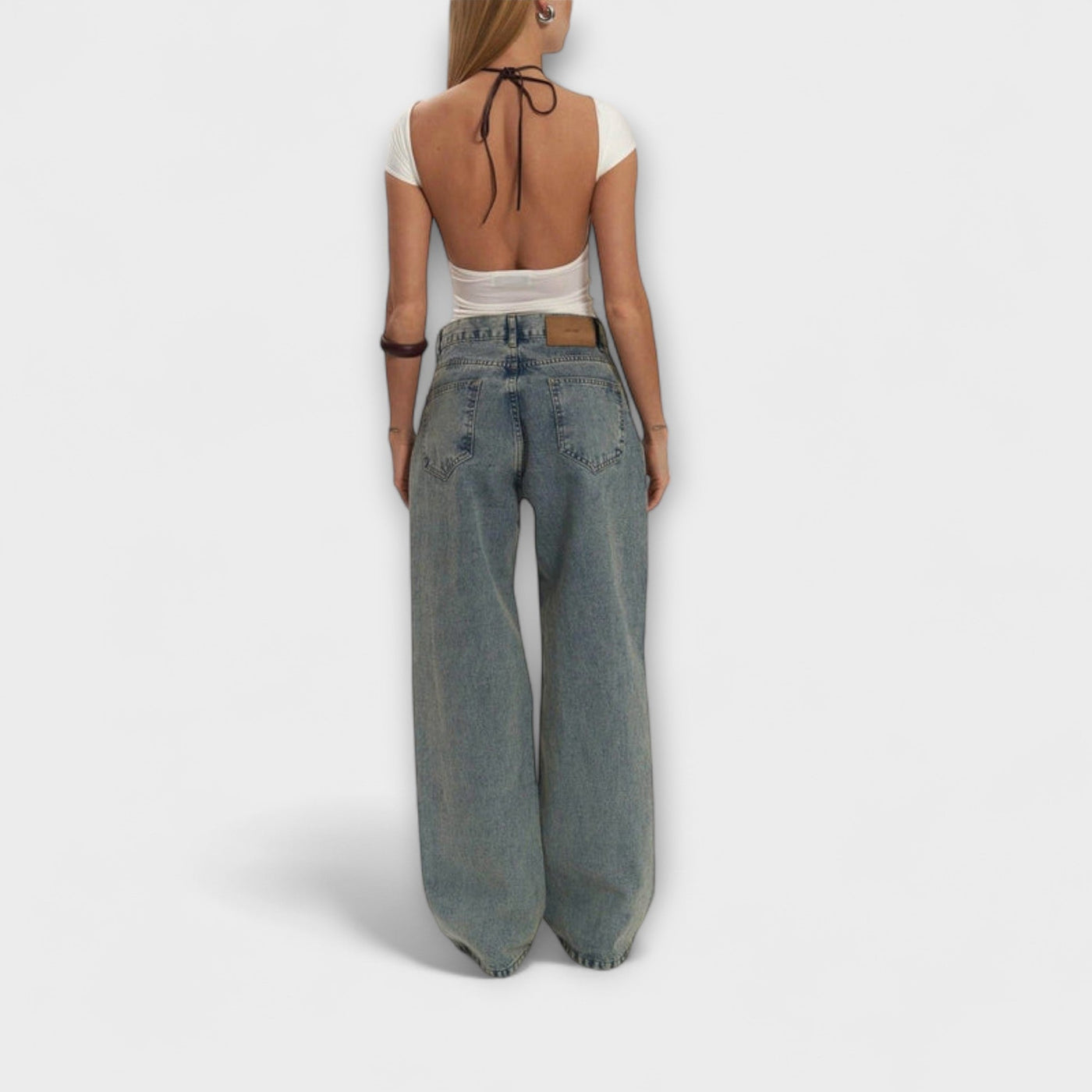 Rayne - Jean bleu transparent en denim Trixie