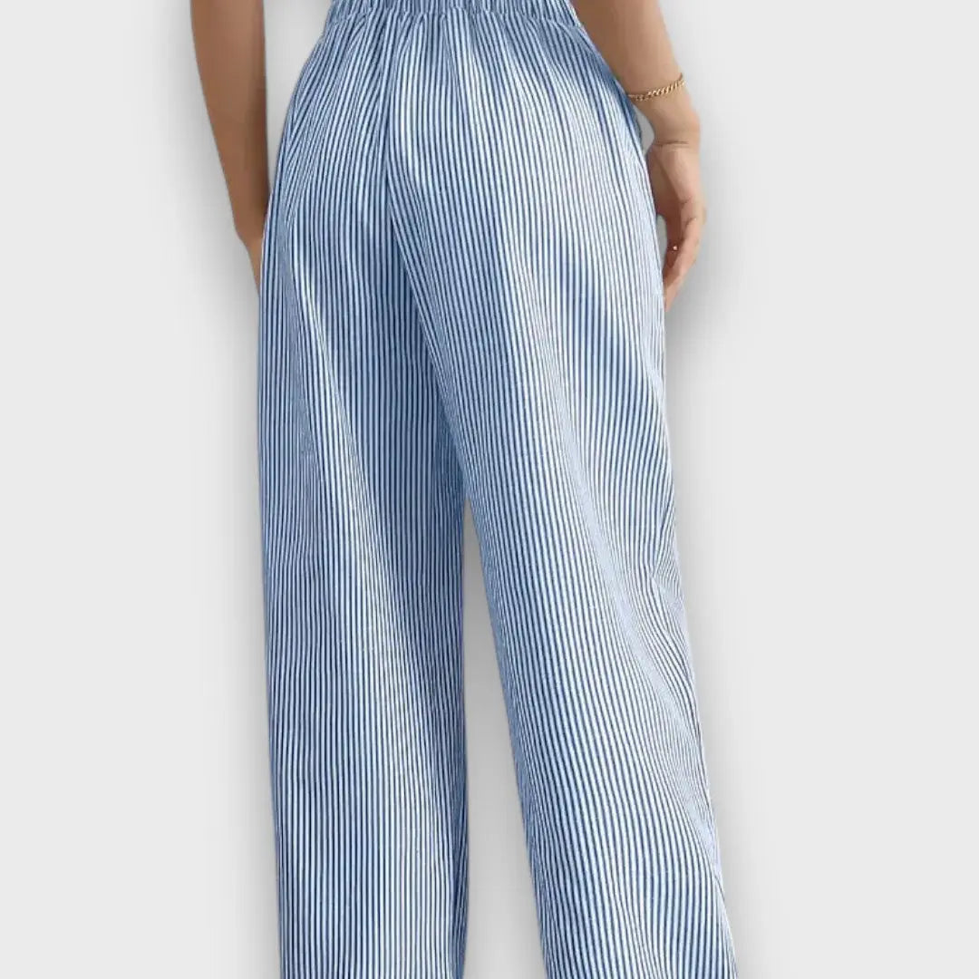Ophélie – Pantalon à fines rayures