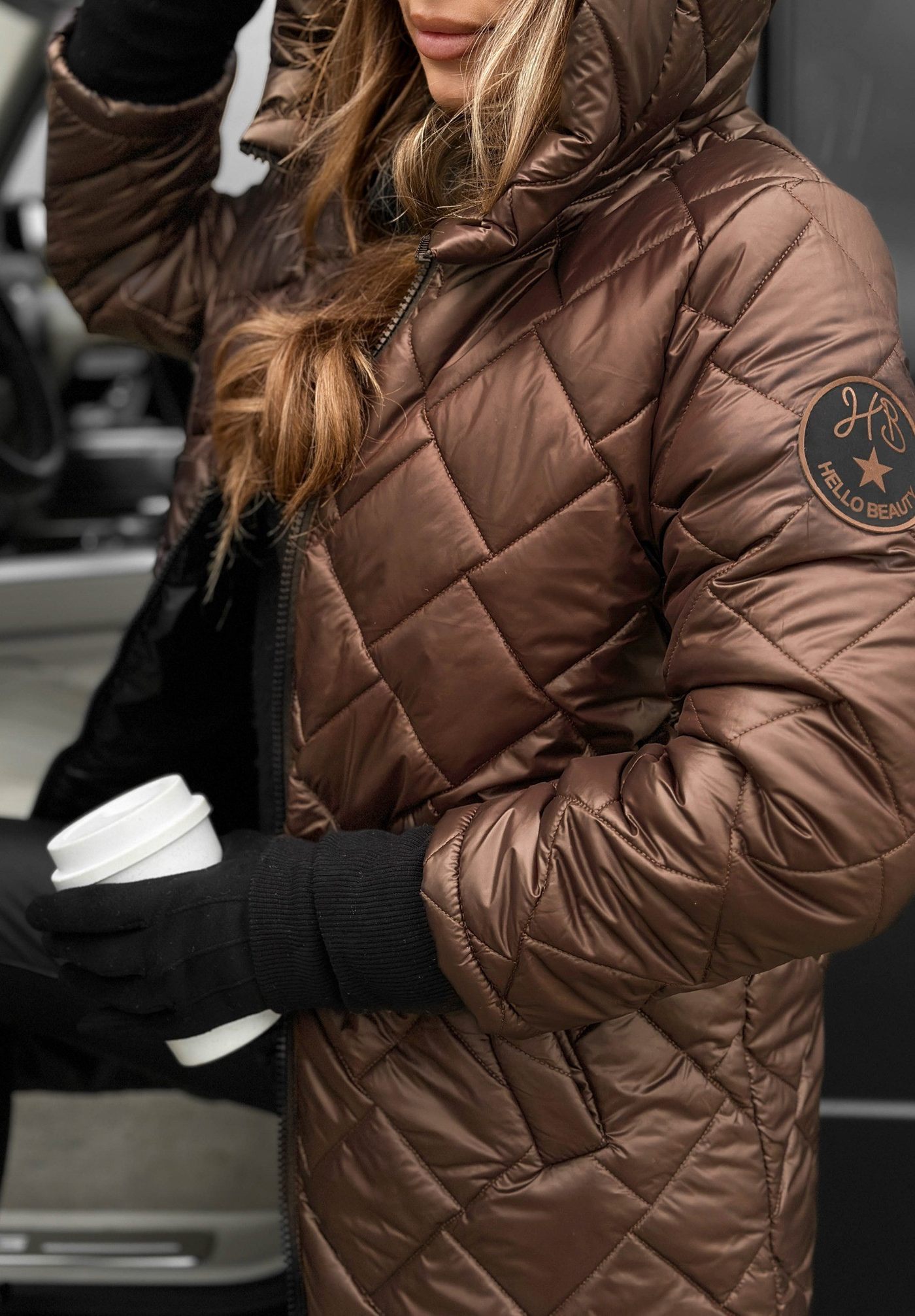 Louise - Veste matelassée élégante en duvet avec capuche