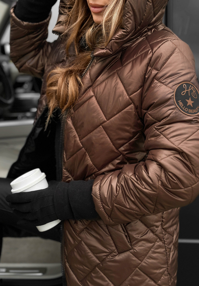 Louise - Veste matelassée élégante en duvet avec capuche